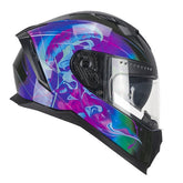 CGM 311S BLAST JELLY Moto Integral Capacetes Preto Roxo
